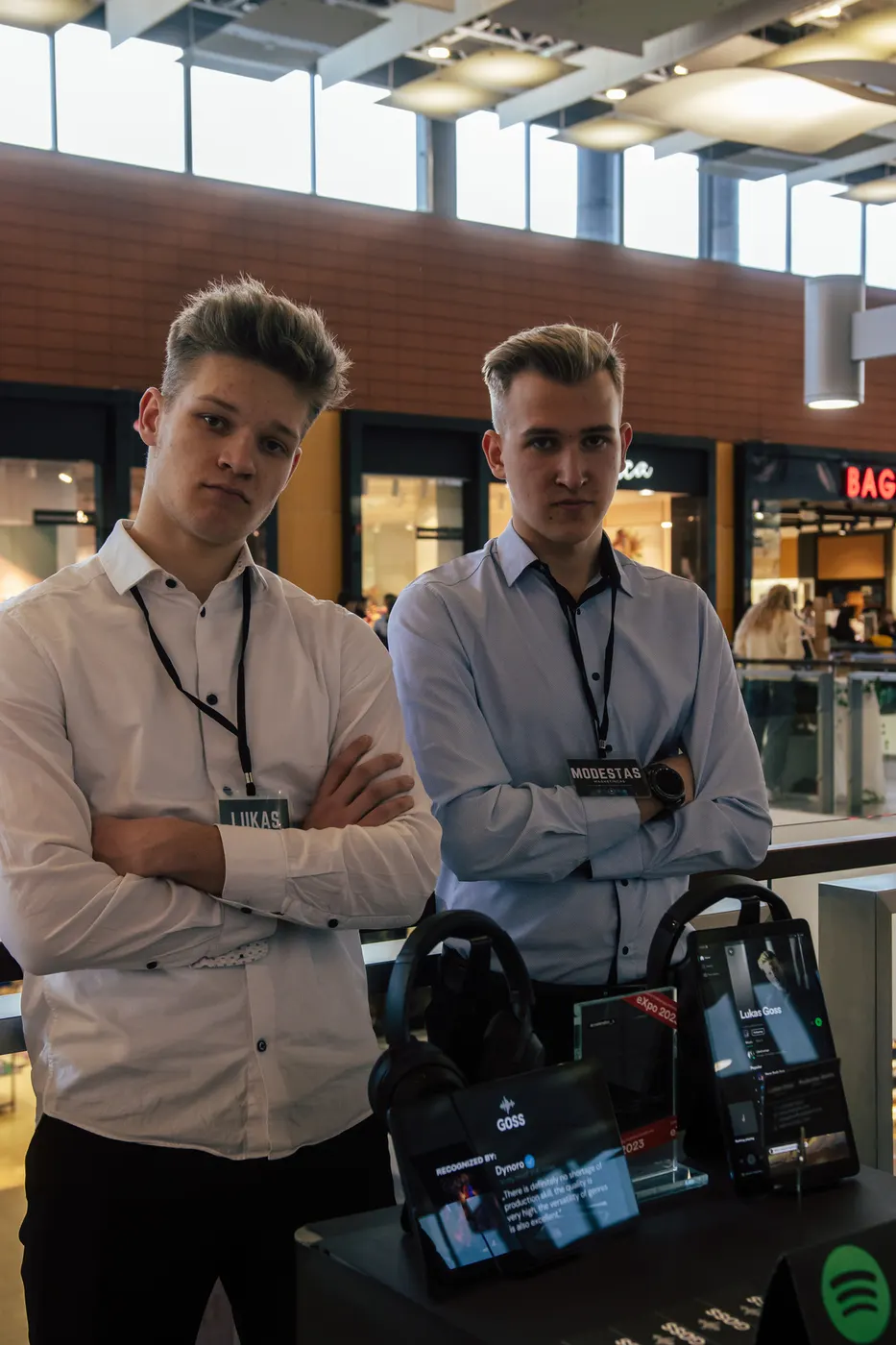 Lukas and Modestas at the International Student Company Expo 2024