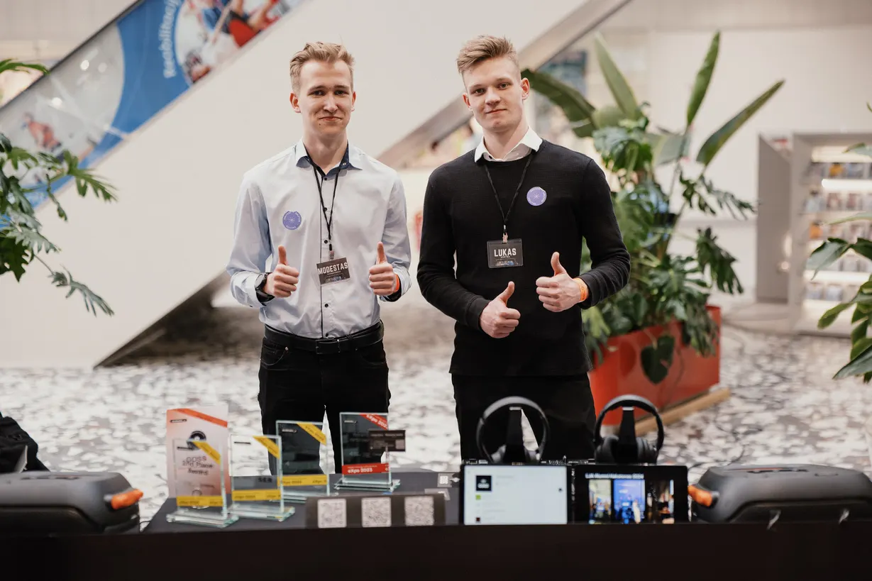 Lukas and Modestas at the national final