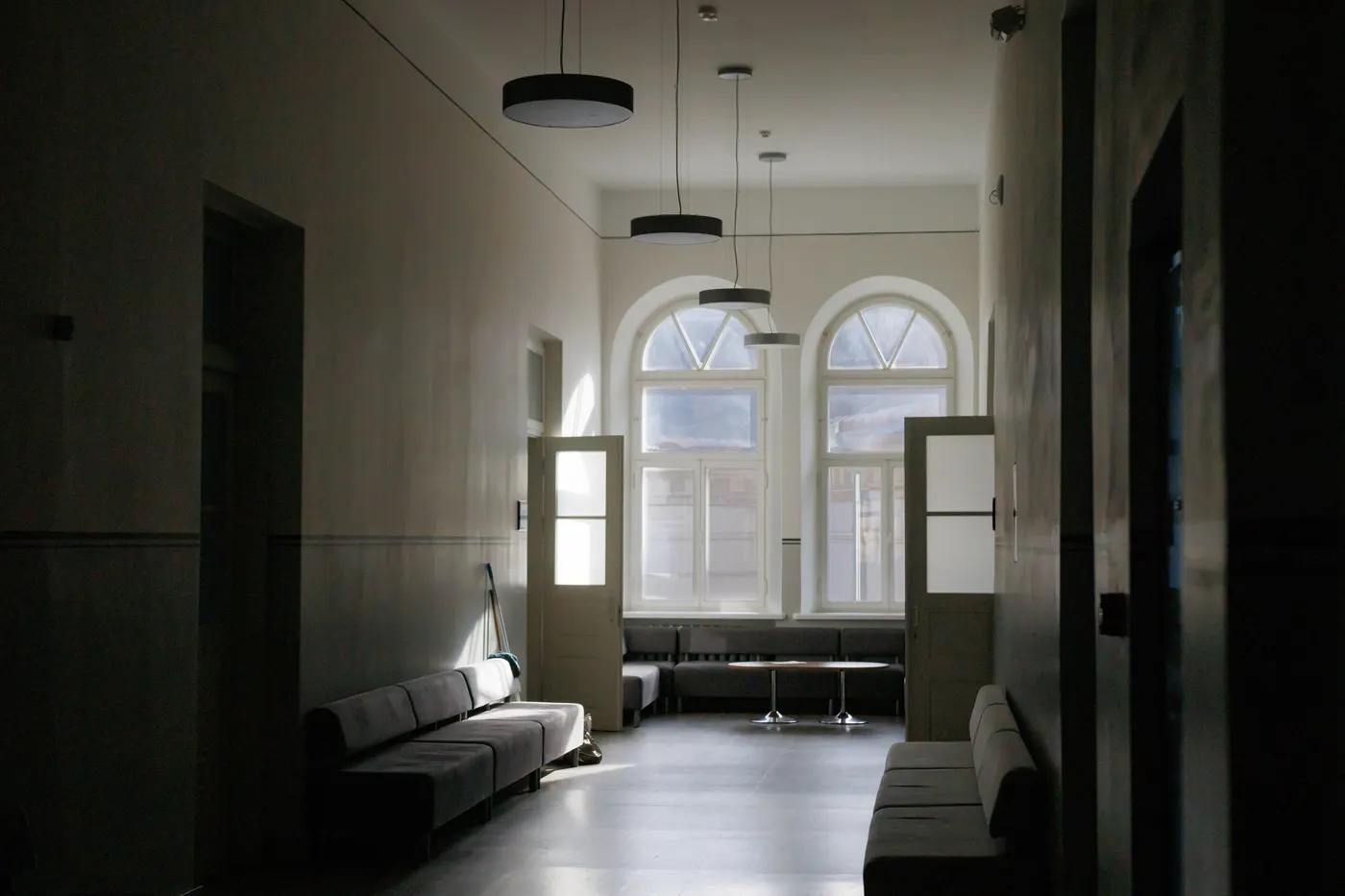 A corridor of Kauno Maironio universitetinė gimnazija